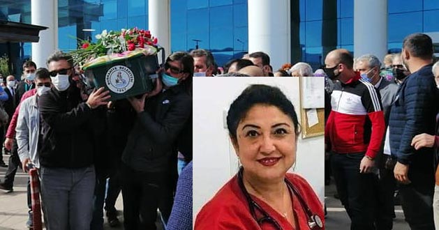 Dr.Berna Tuncel hastanede cenaze töreni